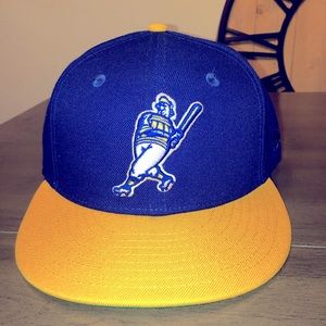 Hat Club Exclusive New Era 5950 Milwaukee Brewers Barrel man Fitted Hat